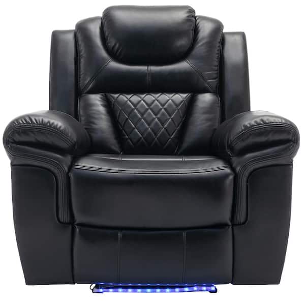 Merax Black Recliner Chair – LED Lighting & Ultimate Comfort - Image 7