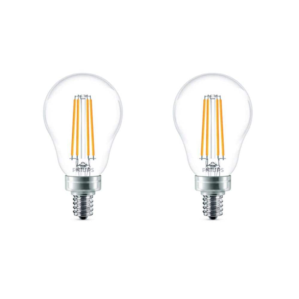 2700-Kelvin Clear 5.5-Watt 60-Watt Equivalent E12 Base Philips LED Dimmable A15 Light Bulb: 500-Lumen Soft White 8-Pack 477760 