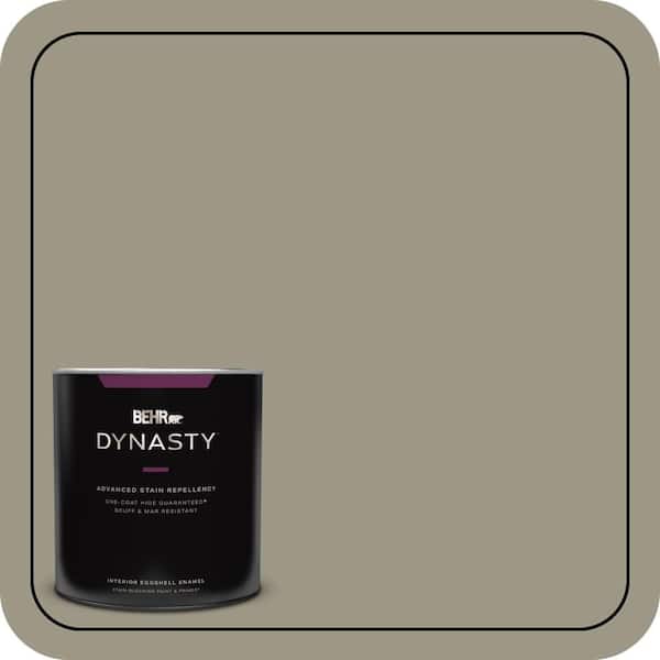 BEHR DYNASTY 1 qt. #PPU8-20 Dusty Olive One-Coat Hide Eggshell Enamel Interior Stain-Blocking Paint and Primer