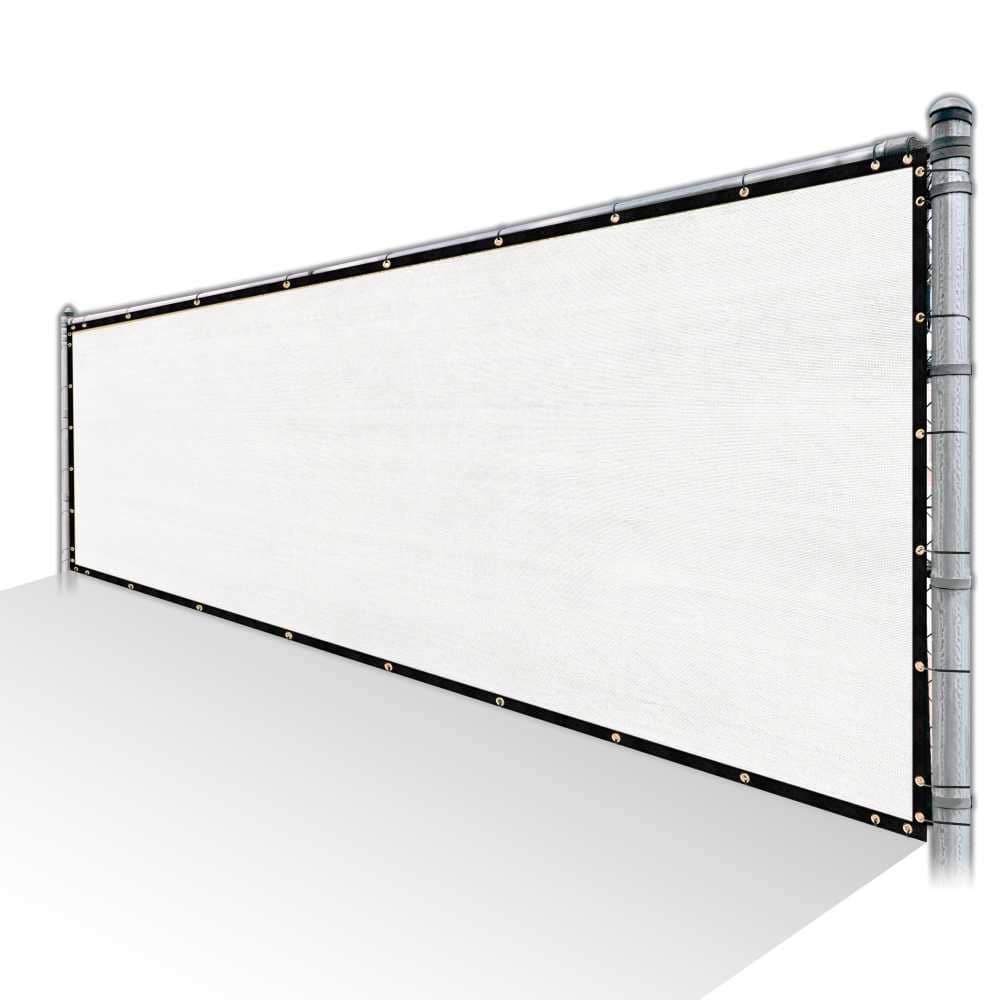 COLOURTREE 6 ft. x 50 ft. White Privacy Fence Screen Mesh COLOURTREE 6 ft. x 50 ft. White Privacy Fence Screen Mesh
