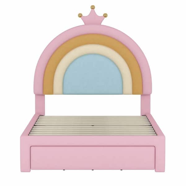 りー ピンクステッチ32 Bellaby Queen Platform Bed with 2 Storage Drawers B331B4 by