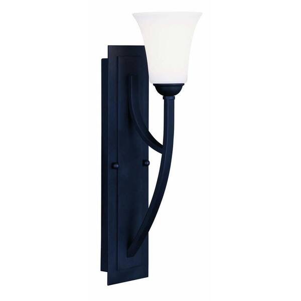 Livex Lighting Providence 1-Light Black Incandescent Wall Sconce