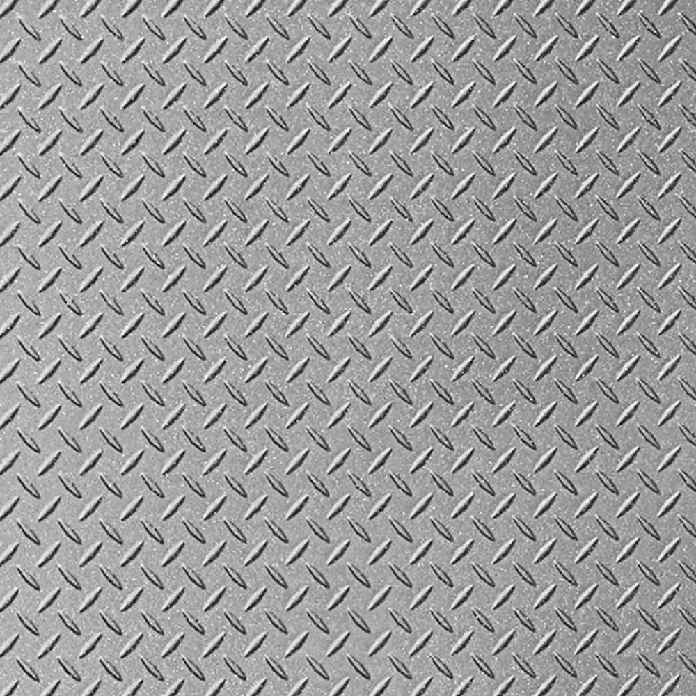 FROM PLAIN TO BEAUTIFUL IN HOURS Diamond Plate Argent Silver 4 ft. x 8