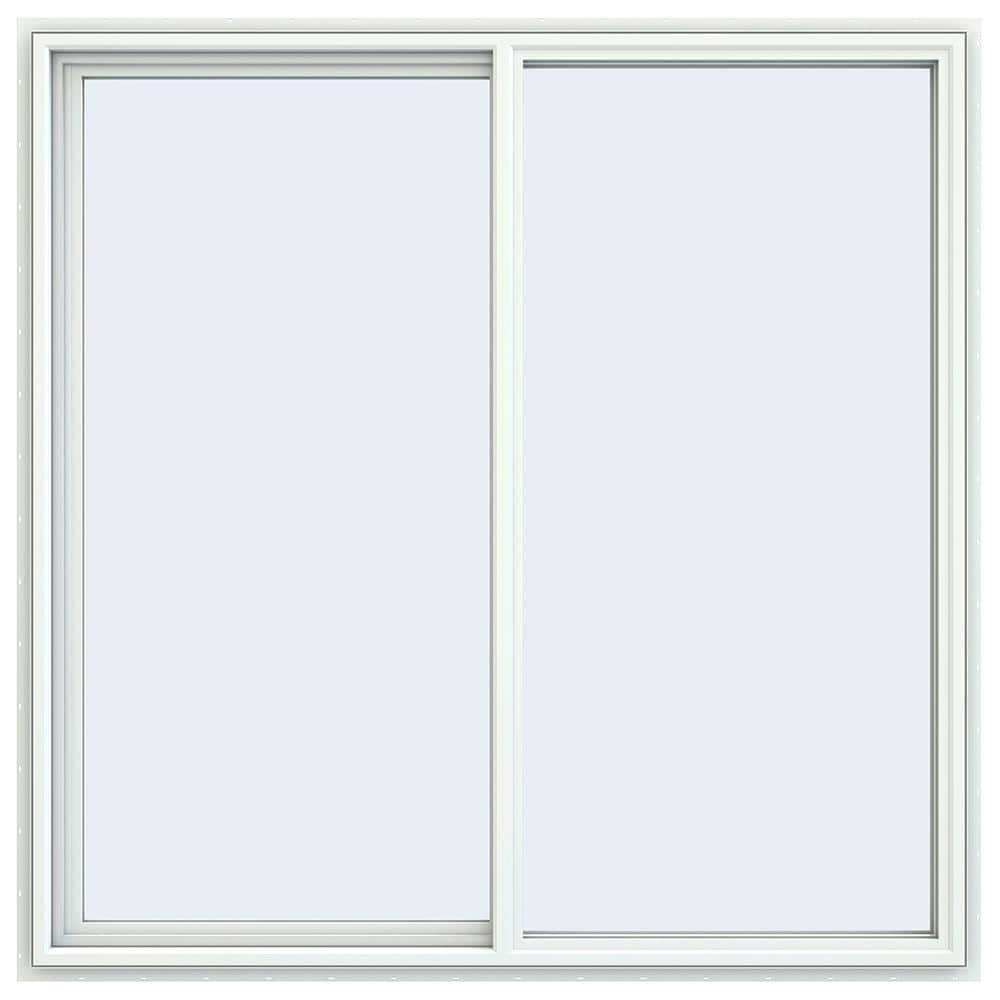 JELD-WEN 59.5 in. x 59.5 in. V-4500 Series White Vinyl Left-Handed ...