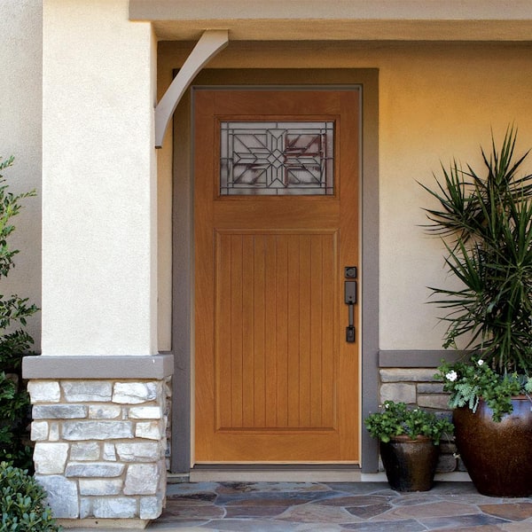 Feather River Doors 37.5 in. x 81.625 in. Brilliant Star Craft 1/4