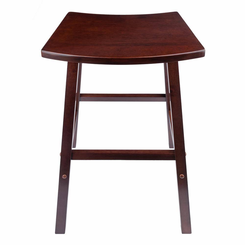 Walnut 29" Backless Saddle Style Bar Stool
