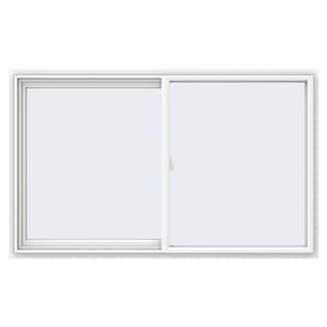 59.5 in. x 35.5 in. V-2500 Series White Vinyl Left-Handed Sliding Window with Fiberglass Mesh Screen