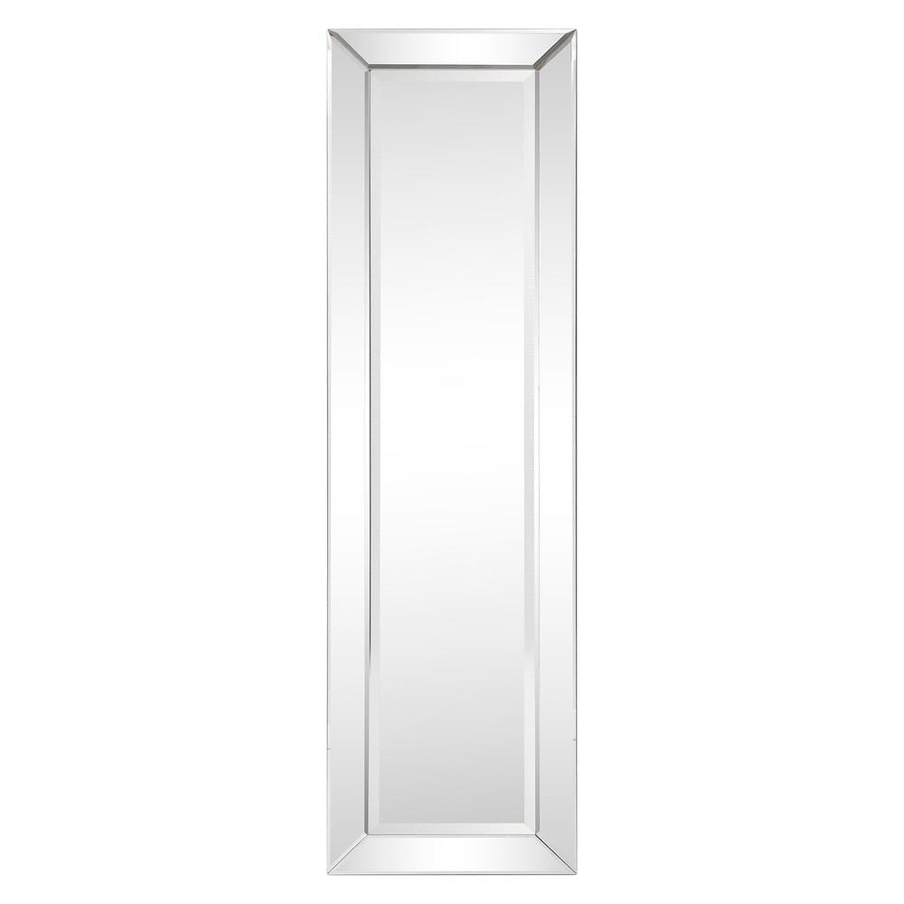 Moderno 64" Beveled Full Length Mirror with Wooden Frame