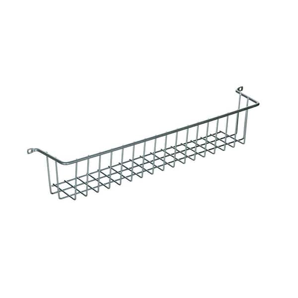 2.5 in. H x 14 in. W Chrome Alloy 1-Drawer Wire Basket