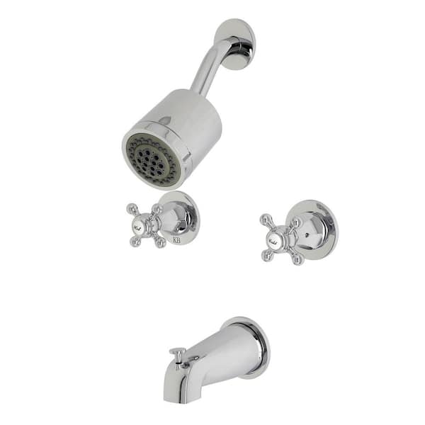 Kingston Brass Metropolitan 2-Handle 2-Spray Tub and Shower Faucet in Polished Chrome (Valve Included)