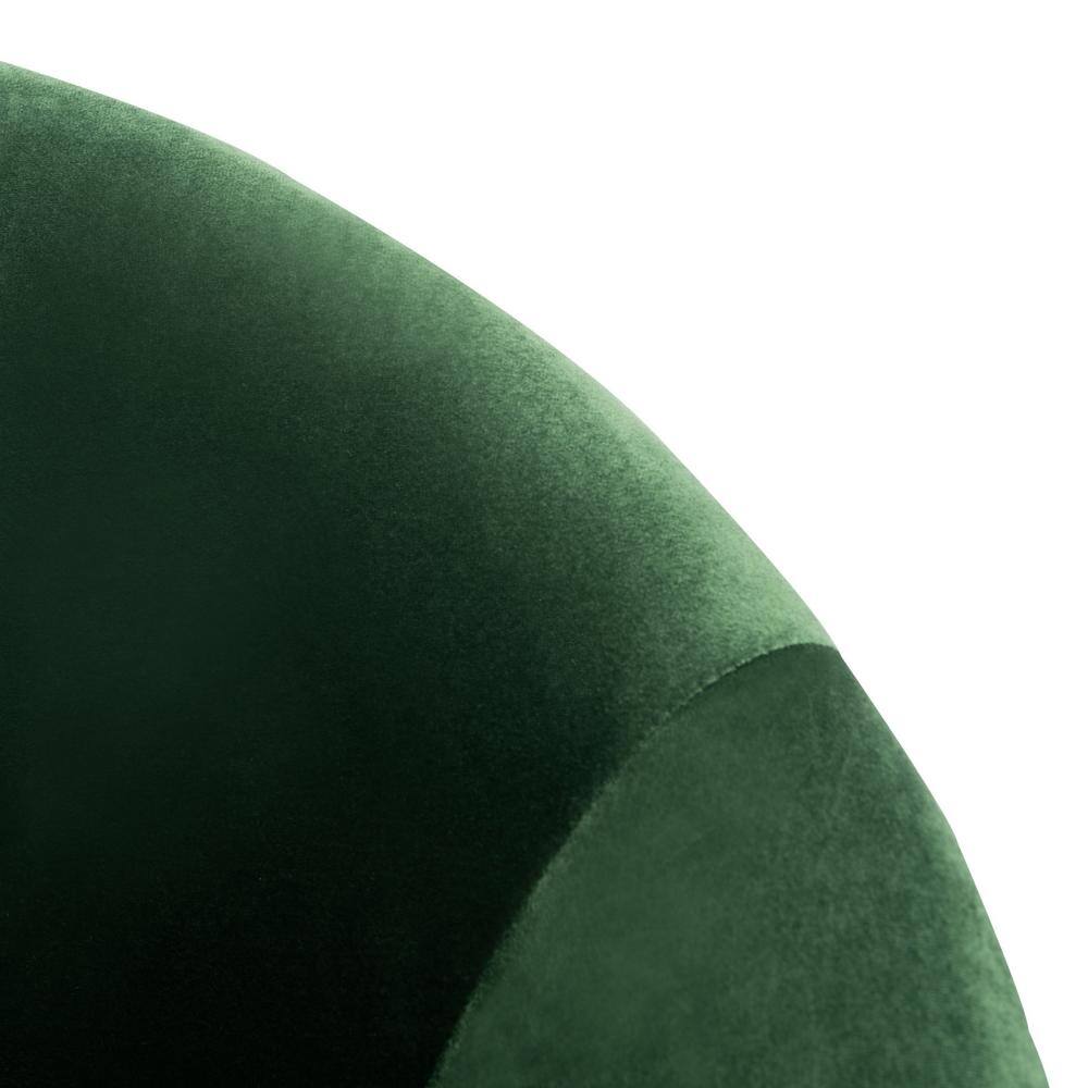 Malachite Green Velvet Accent Chair with Slim Gold Legs