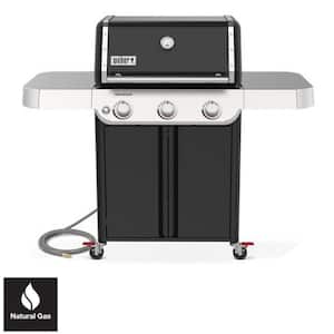 Genesis E-315 3-Burner Natural Gas Grill in Black with Grill Cover