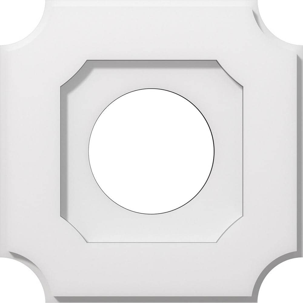 Ekena Millwork 1 in. P X 7 in. C X 12 in. OD X 5 in. ID Locke Architectural Grade PVC Contemporary Ceiling Medallion