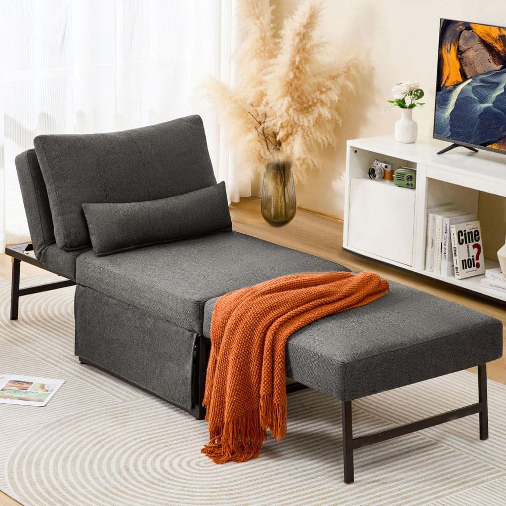 Sleeper Chair 4-in-1 to 5-in-1 Convertible Multi-Function Metal Outdoor Fol