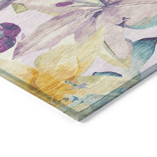 Chantille Machine Washable Indoor/Outdoor Abstract ACN2262 Lavender 3 ft. x 5 ft. Area Rug