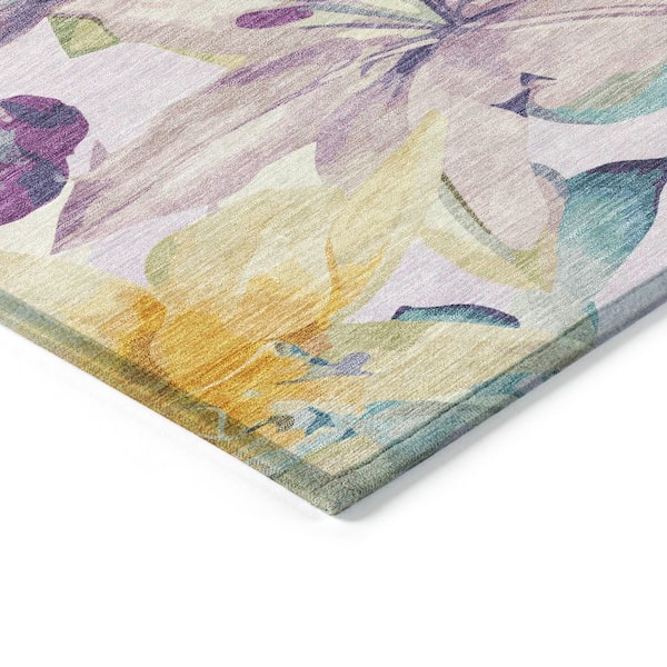 Chantille Machine Washable Indoor/Outdoor Abstract ACN2262 Lavender 8 ft. x 10 ft. Area Rug