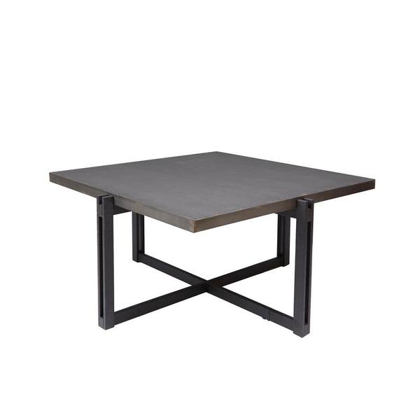 Silverwood Furniture Reimagined Dakota Bronze  Square Metal Top Coffee Table