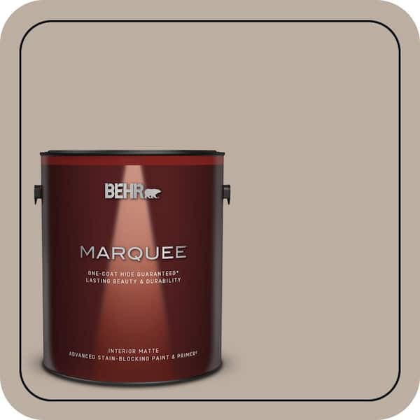 BEHR MARQUEE 1 gal. #N210-3 Barista One-Coat Hide Matte Interior Paint & Primer