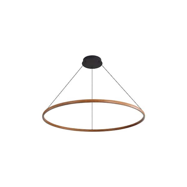 Golden Lighting - Veritas 1-Light Dimmable Integrated LED Driftwood Chandelier for Bedroom, Foyer, Hall, Kitchen, Living, Dining