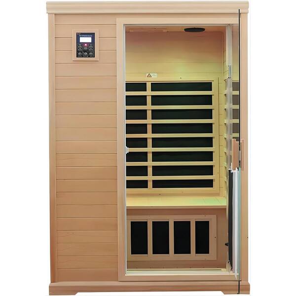 Xspracer Moray 1-2 Person Hemlock Sauna With 9-Far-infrared Carbon ...