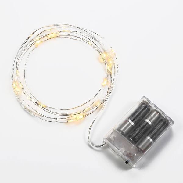 Bulbrite 25-Light Single Strand Silver LED String Light