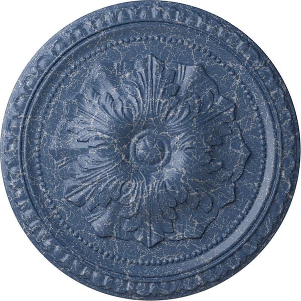 Ekena Millwork 18 in. x 1-3/8 in. Richmond Urethane Ceiling Medallion (Fits Canopies upto 2-5/8 in.), Americana Crackle