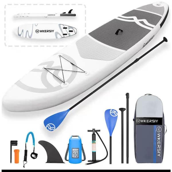 Unbranded 10 ft. x 6 in. Inflatable Paddle Board Including Sup Paddle, Paddleboard Backpack, Pump, Leash