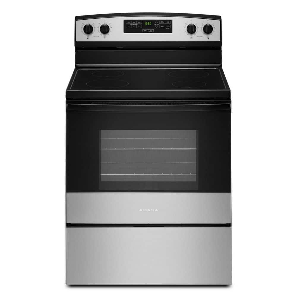 30 in. 4-Burner Elements Freestanding Electric Ranges in Stainless Steel with Extra-Large Oven Window