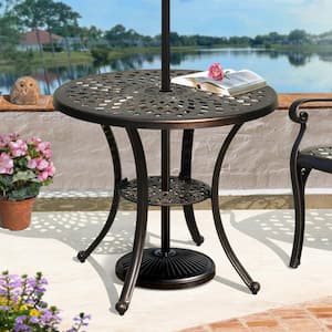 30 in. Cast Aluminum Outdoor Dining Table