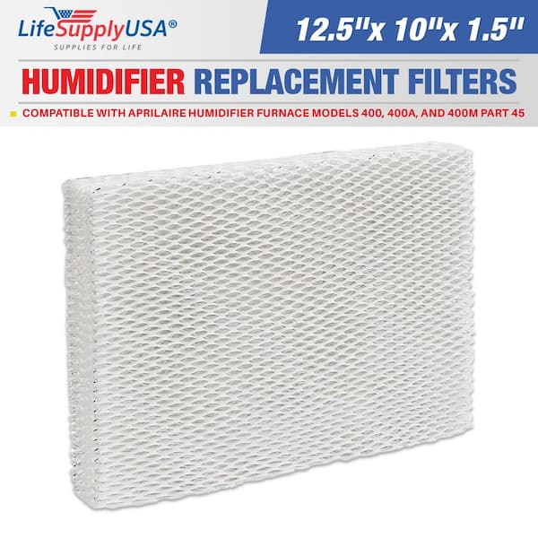 LifeSupplyUSA Humidifier Filter Replacement Water Panel Pad Compatible with Aprilaire Humidifier Furnace Models 400, 400A and 400M