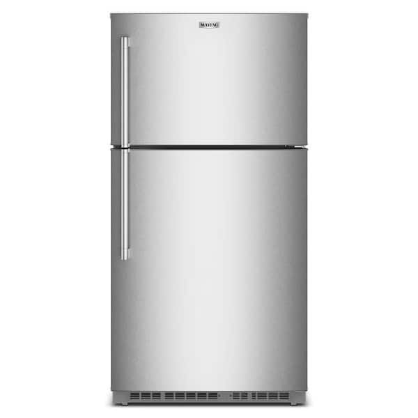33 in. 21 cu. ft. Freestanding Wide Top Freezer Refrigerator in Fingerprint-Resistant Stainless Finish with Garage Mode