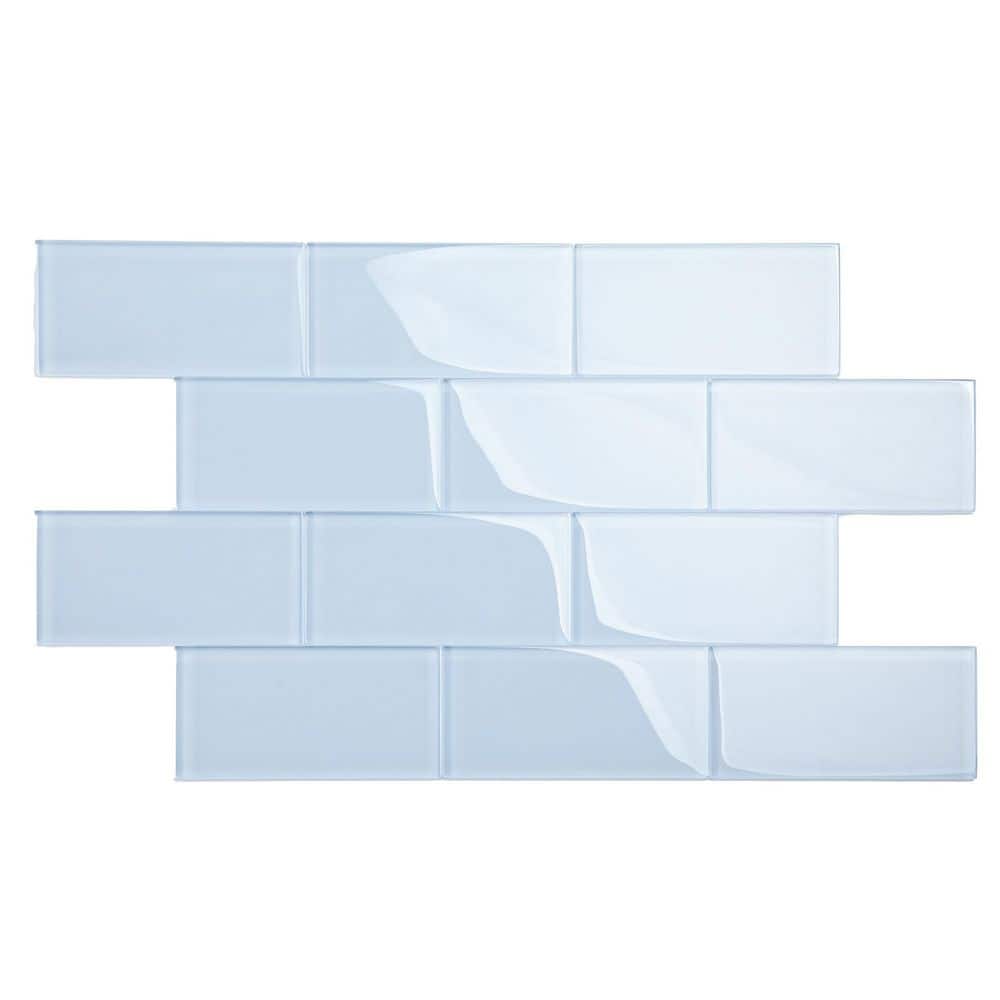 Icy Lavender Glossy Glass Subway Tile 3" x 6"