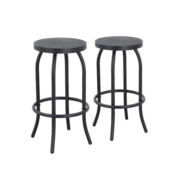 Patio Festival Metal Outdoor Bar Stools (2-Pack)