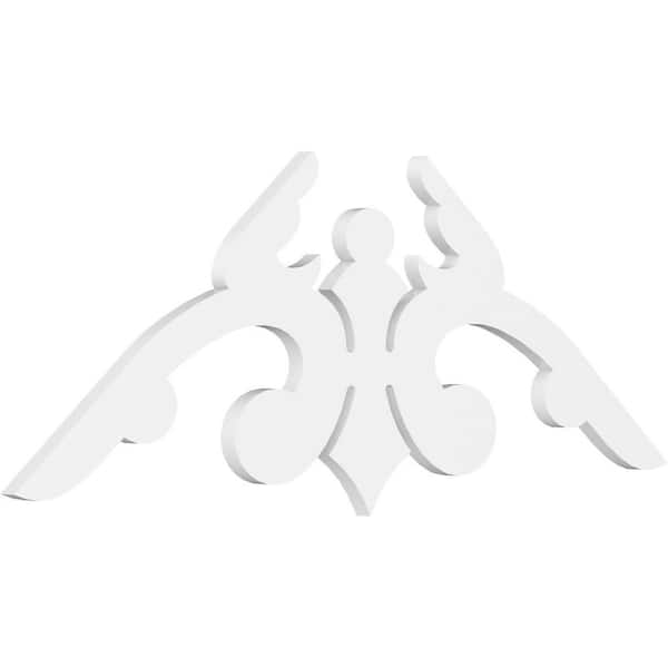 Ekena Millwork 1 in. x 48 in. x 20 in. (10/12) Pitch Milton Gable Pediment Architectural Grade PVC Moulding