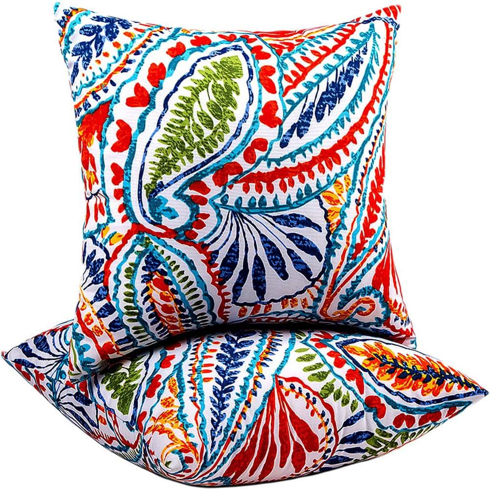 18 in. x 18 in. Pack of 2 Outdoor Water Resistance Decorative Pillows for P