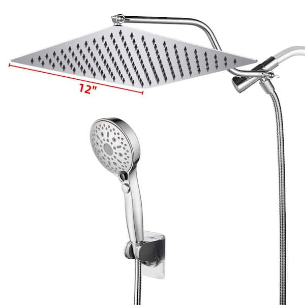 HOLISTIC　CURE　SHOWERHEAD Zalerock Rainfull 5-Spray Patterns 8 in. Wall Mount Dual