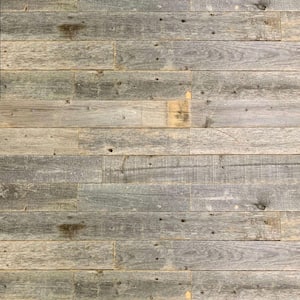 0.25 in. x 3 in. x 4 ft. Natural Weathered Barnwood Boards for DIY Wall Panel, Random Lengths (25 sq. ft. - Pack)