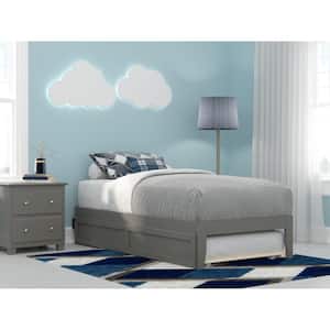 Colorado Grey Twin Bed with USB Turbo Charger and Twin Trundle