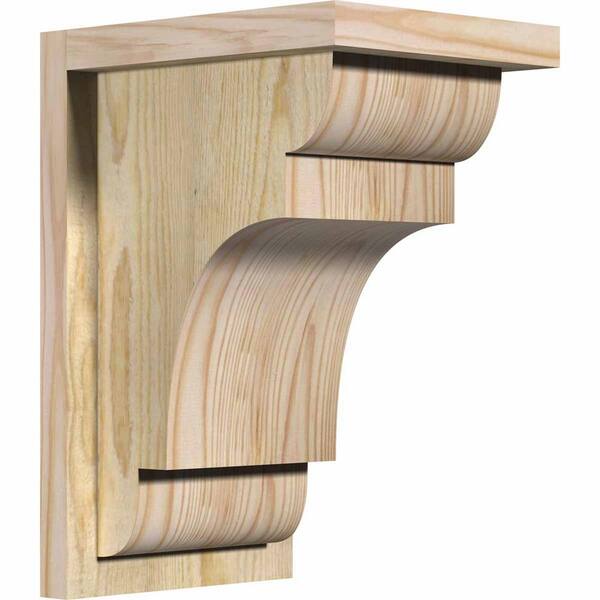 Ekena Millwork 8 in. x 10 in. x 14 in. New Brighton Rough Sawn Douglas Fir Corbel with Backplate