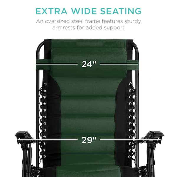 Extra wide discount reclining garden chairs