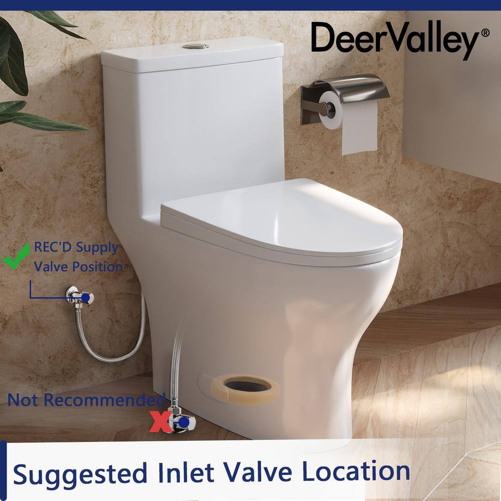 Ally White Ceramic Dual-Flush Elongated One-Piece Toilet