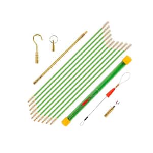 electrical tape & fish net 1/6-Inch x 100-Foot Fish tape Wire Puller 100ft PET Diameter 3 Wires Twisted with Guide Spring Optimized Housing and Handle Wire Threader Wire Puller4.5mm*30m Ideal for construction and home remodeling projects FISH TAPE 125FT WITH FORMED