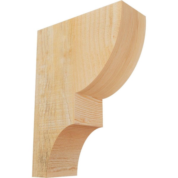 Ekena Millwork 4 in. x 10 in. x 14 in. Douglas Fir Ridgewood Rough Sawn Corbel