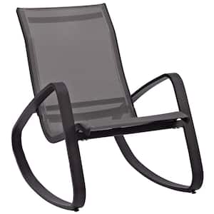 Traveler Black Rocking Sling Outdoor Lounge Chair