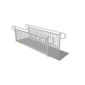 PATHWAY 3G 8 ft. Wheelchair Ramp Kit with Solid Surface Tread and Vertical Picket Handrails