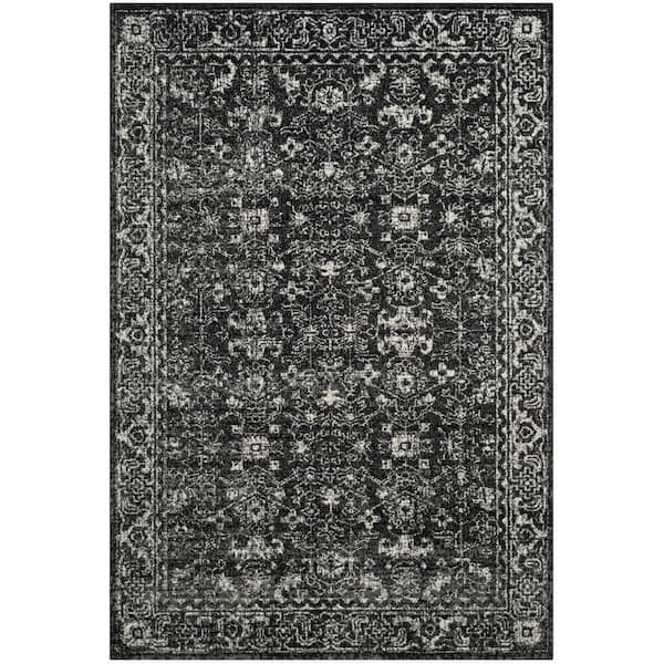 SAFAVIEH Evoke Charcoal/Ivory 7 ft. x 9 ft. Border Area Rug