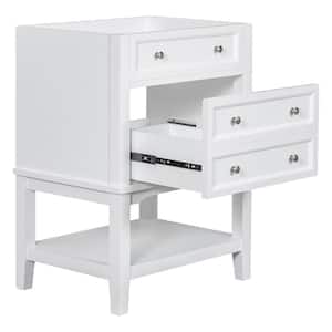 23.60 in. W x 17.90 in. D x 33.00 in. H Bath Vanity Cabinet without Top in White