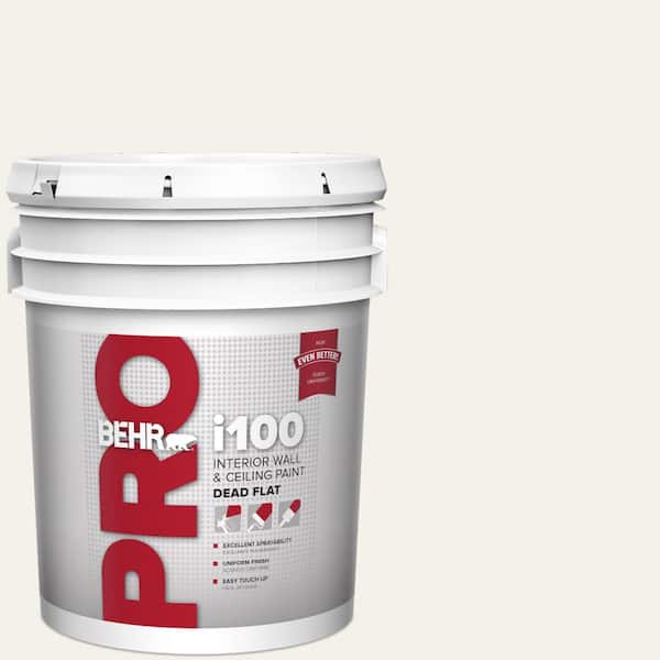 BEHR PRO 5 gal. #T16-17 Ivory Keys Dead Flat Interior Paint
