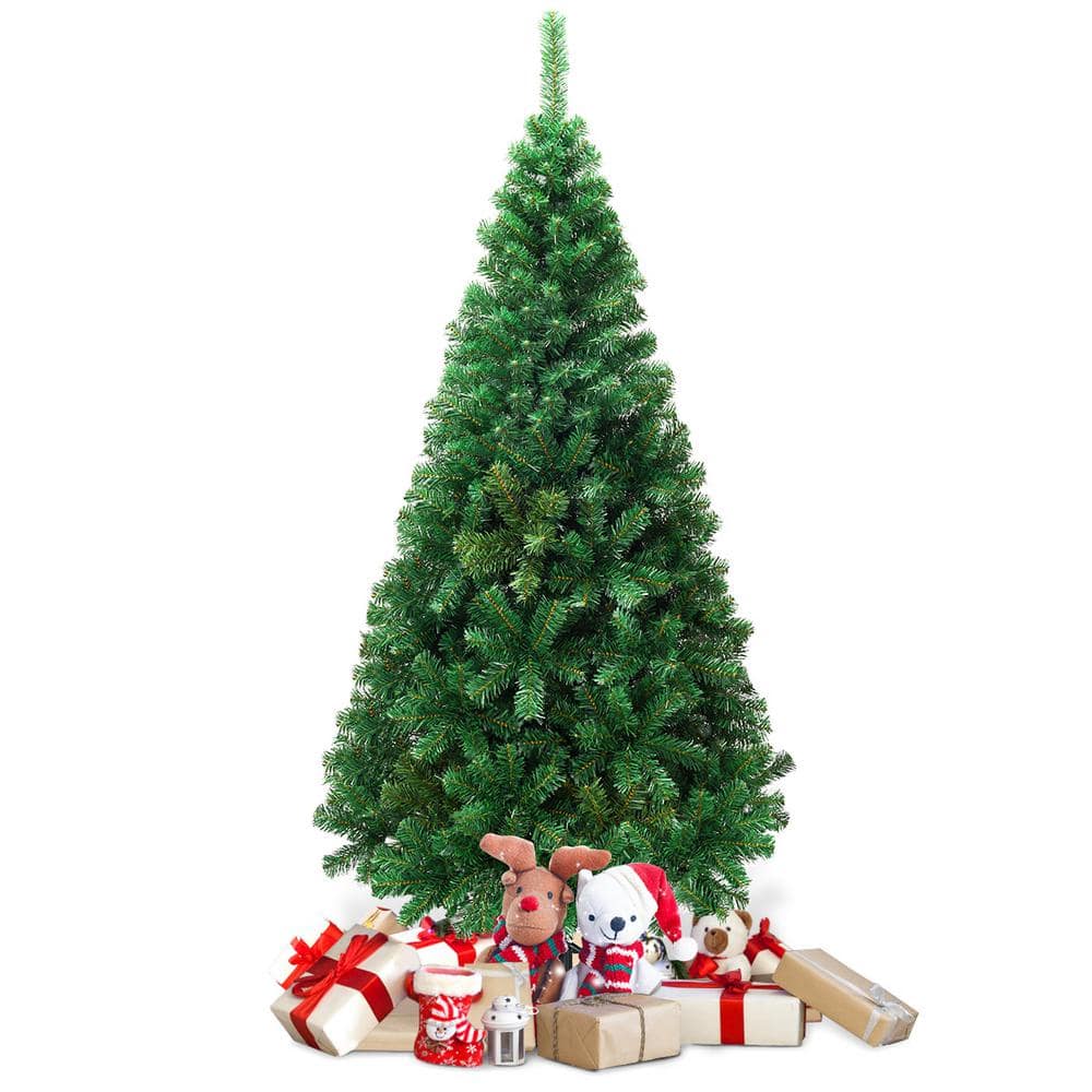 Gymax 5 ft. Green Holiday Season PVC Artificial Christmas Tree Indoor ...