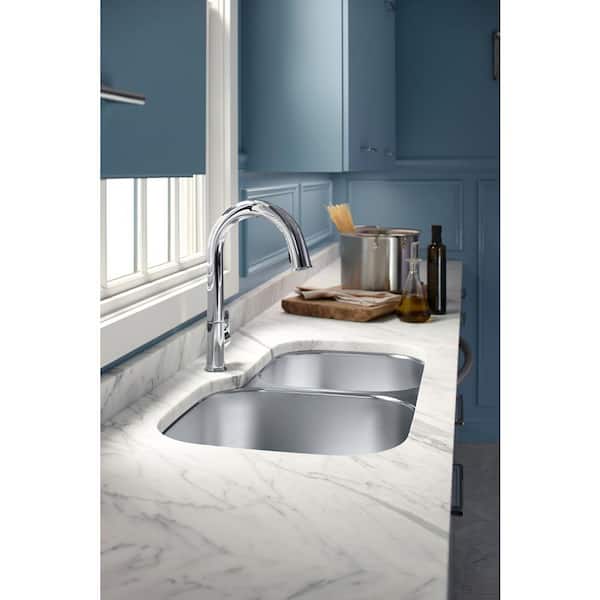 KOHLER - Sensate AC-Powered Touchless Kitchen Faucet in Polished Chrome with DockNetik and Sweep Spray